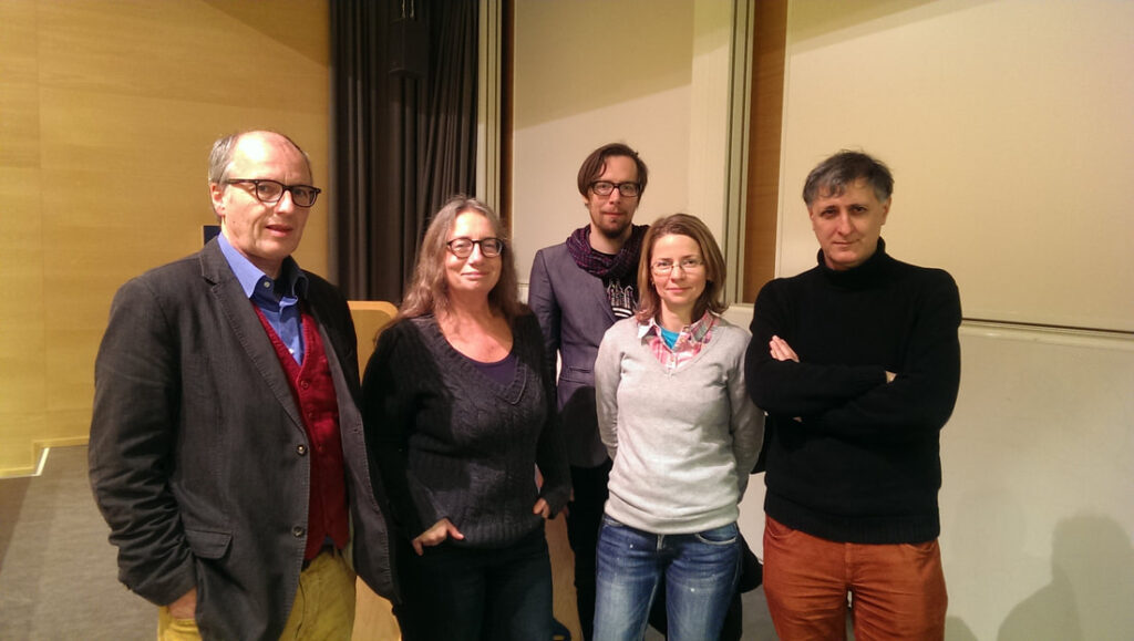 With the organizers and visiting professor in Visby, Gotland, together with comic artist Saša Rakezić (alias Zograf), also from Pančevo